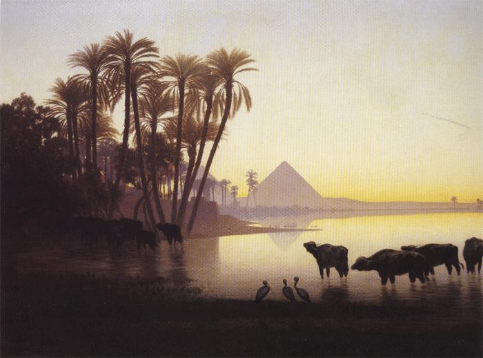 Theodore Frere Along the Nile at Giza France oil painting art